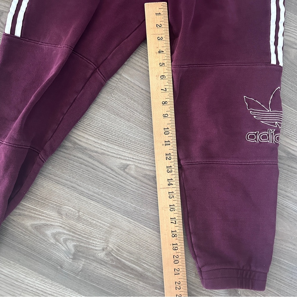 adidas Purple Jogger Sweatpants with White 3-Stripes - Picture 8 of 10